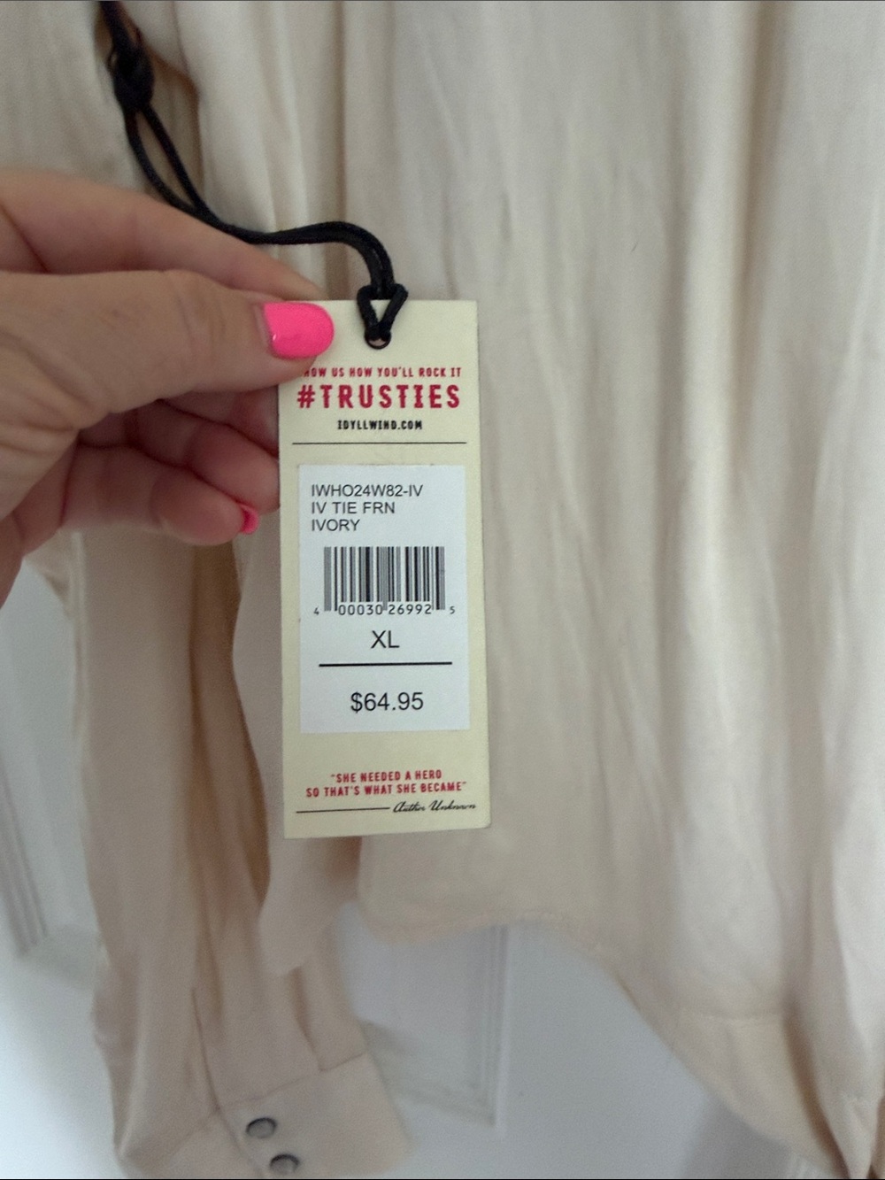 Idyllwind Cream Button-Front Shirt - Picture 3 of 6